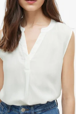 Blusa sin mangas cuello mao de viscosa
