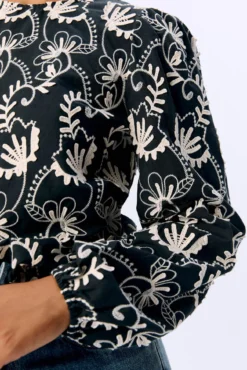 Blusa tejido bordado