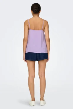 Blusa tirantes escote drapeado