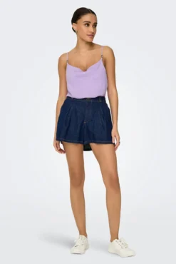 Blusa tirantes escote drapeado