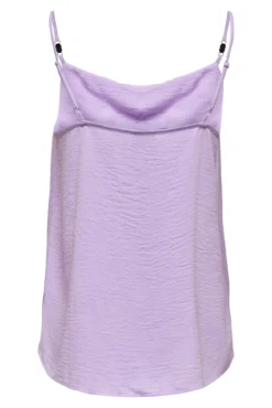 Blusa tirantes escote drapeado