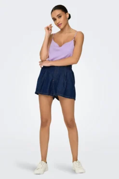 Blusa tirantes escote drapeado