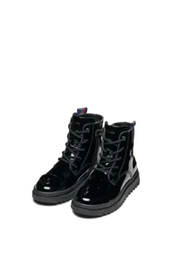 Botines efecto charol