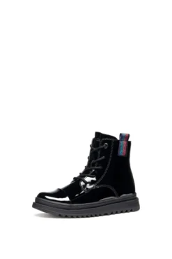 Botines efecto charol