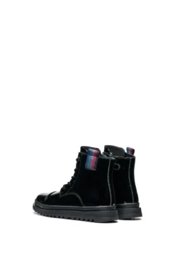 Botines efecto charol