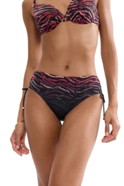 Braga bikini alta fruncido animal print