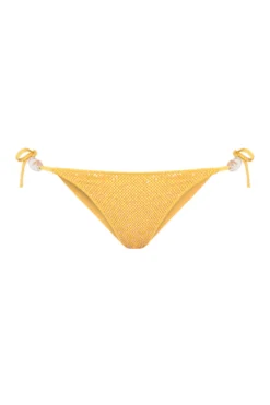 Braga bikini brasileña lentejuelas amarillo