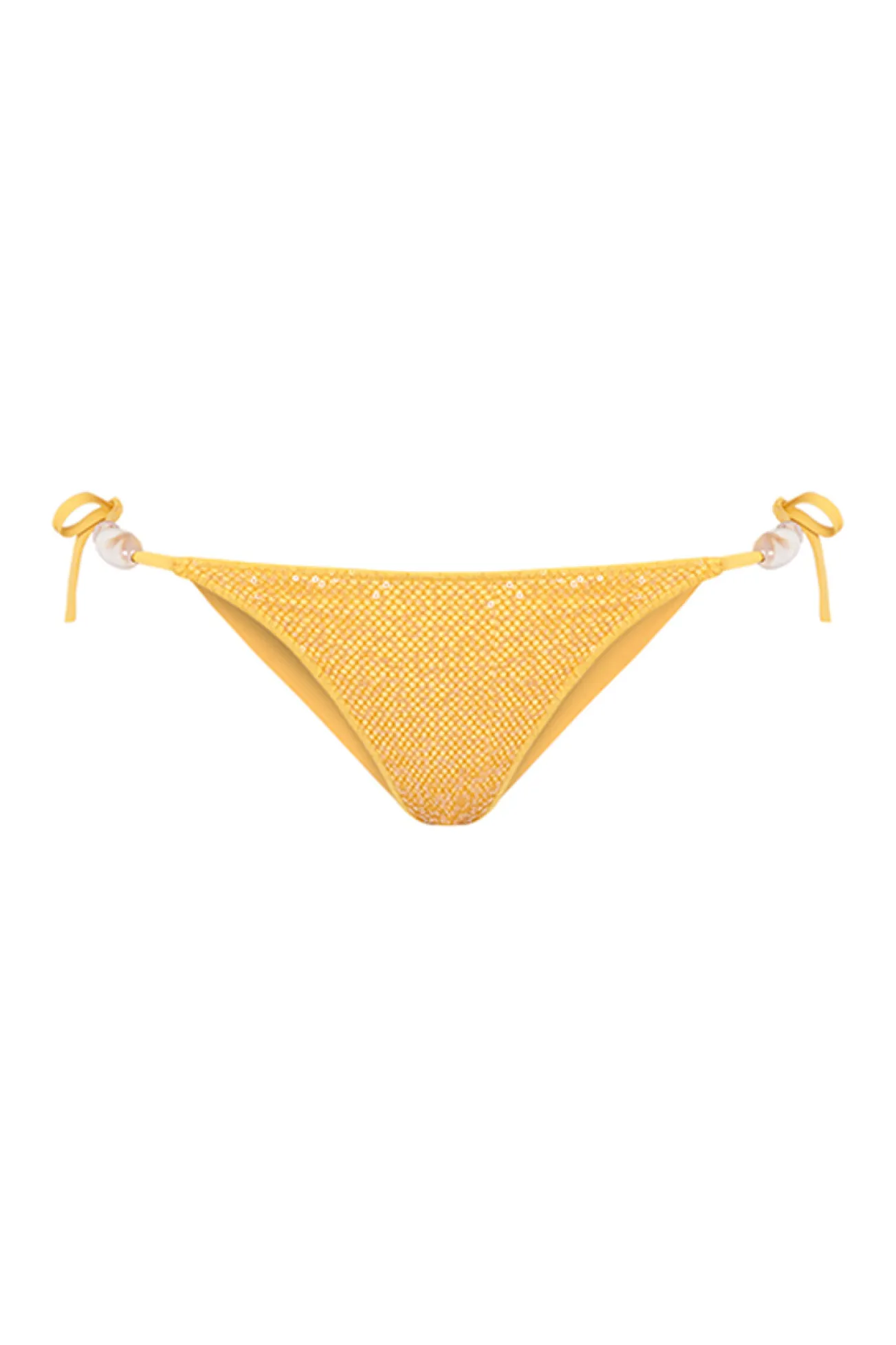 Braga bikini brasileña lentejuelas amarillo