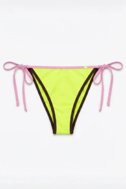 Braga bikini brasileña tiras amarilla
