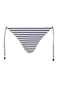 Braga bikini brasileña tiras rayas navy