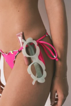 Braga bikini brasileña tiras rosa