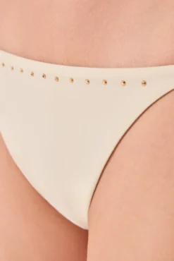 Braga bikini clásica marfil strass brillos