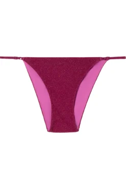 Braga bikini clásica tiras brillo rosa
