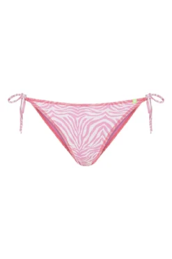 Braga bikini tiras cebra rosa