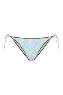 Braga bikini tiras cebra turquesa