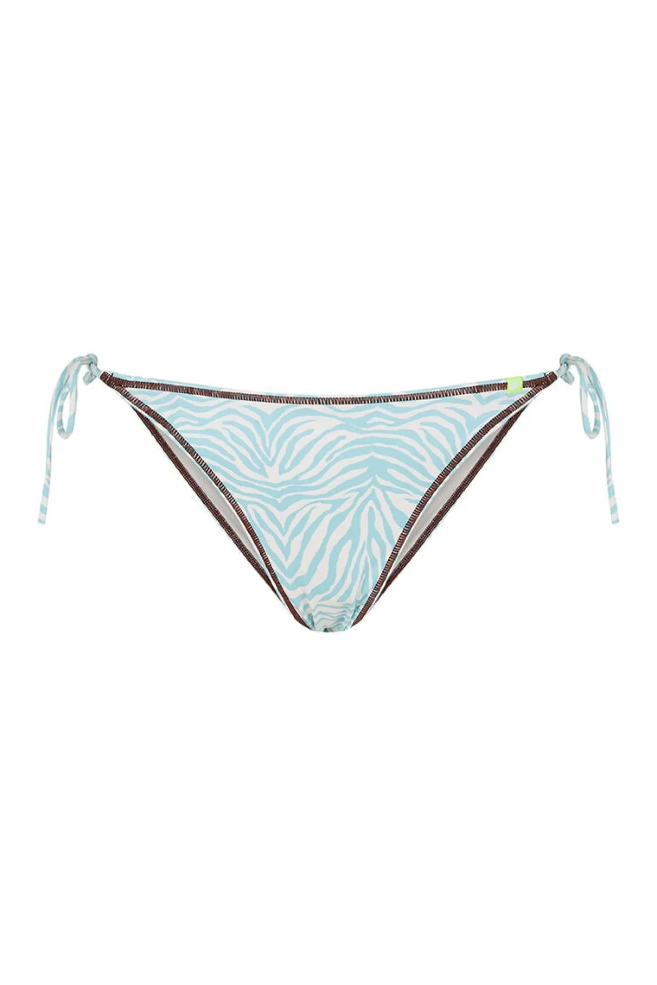 Braga bikini tiras cebra turquesa