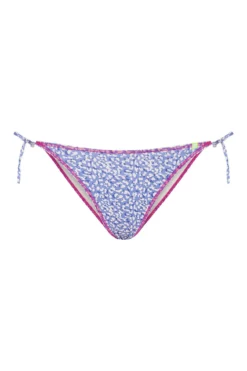 Braga bikini tiras leopardo azul