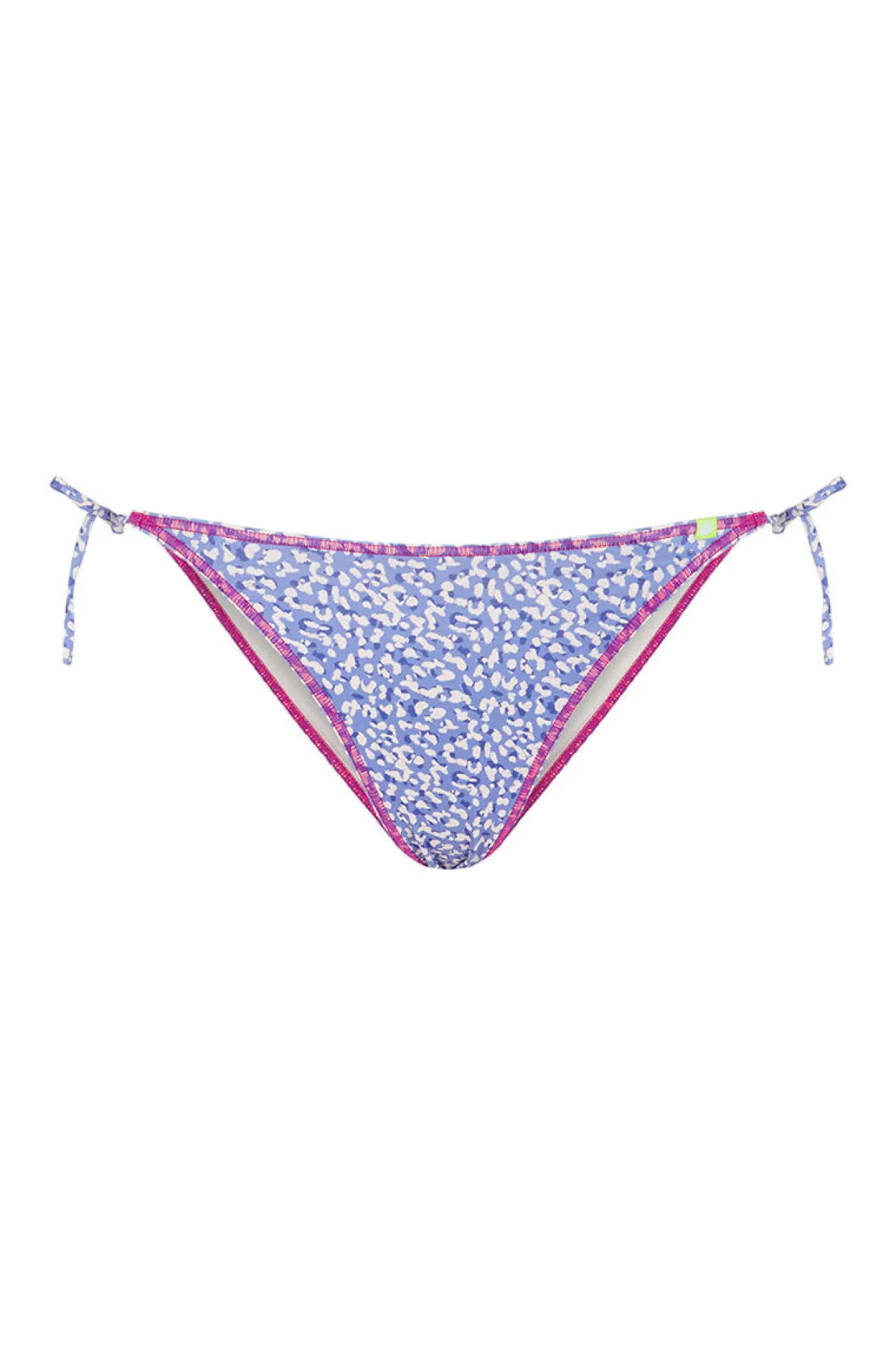 Braga bikini tiras leopardo azul