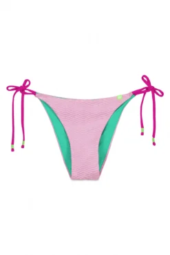 Braga bikini tiras rosa metalizado