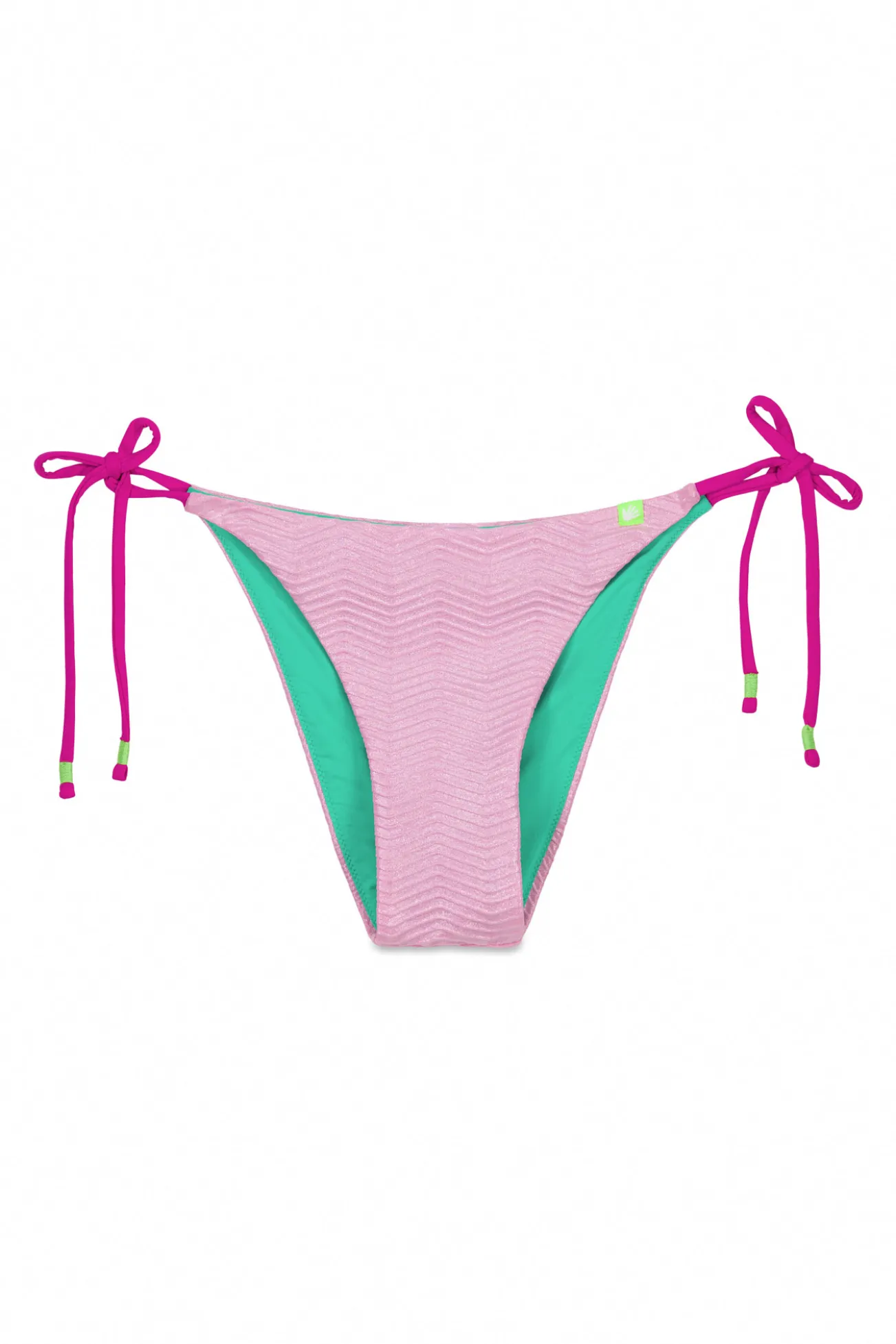 Braga bikini tiras rosa metalizado