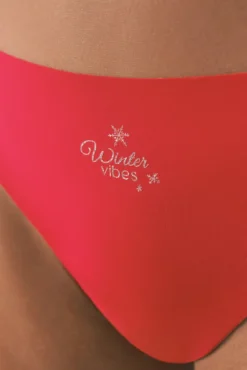 Braga brasileña clean cut rojo lurex