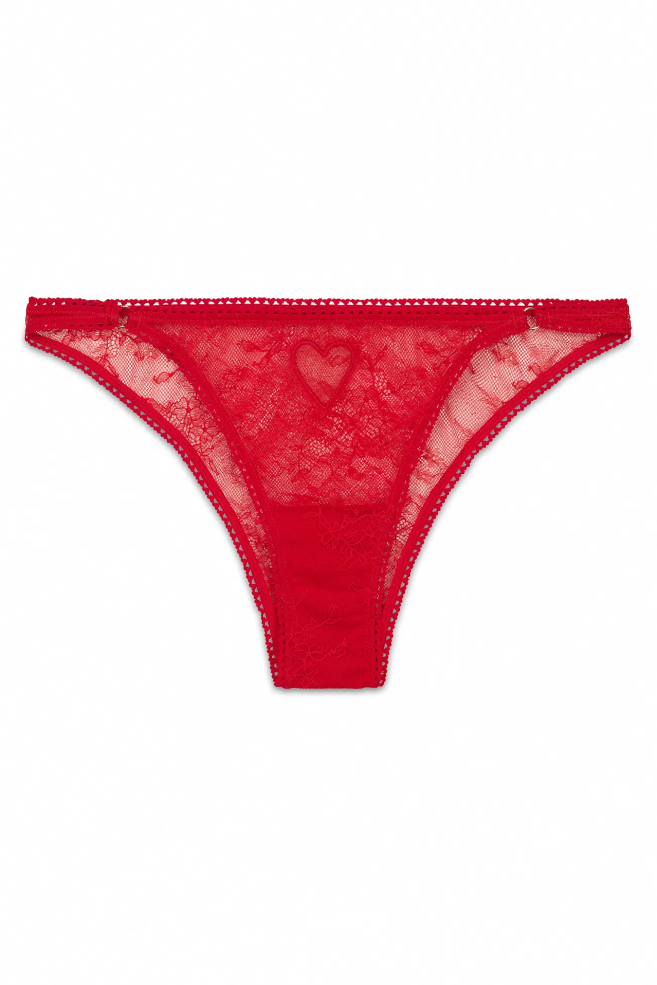 Braga brasileña tira encaje rojo