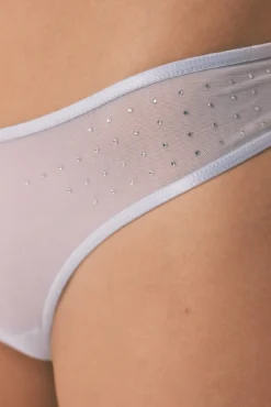 Braga brasileña tul azul strass