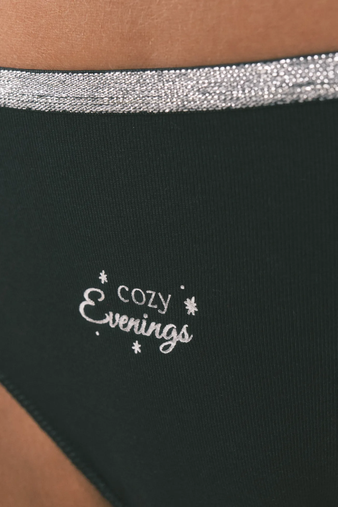Braga clásica algodón negro lurex
