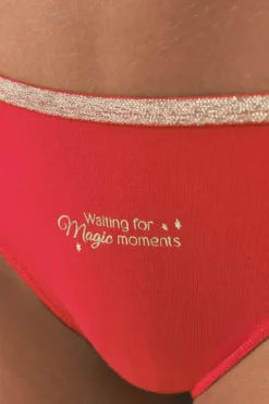 Braga clásica algodón rojo lurex