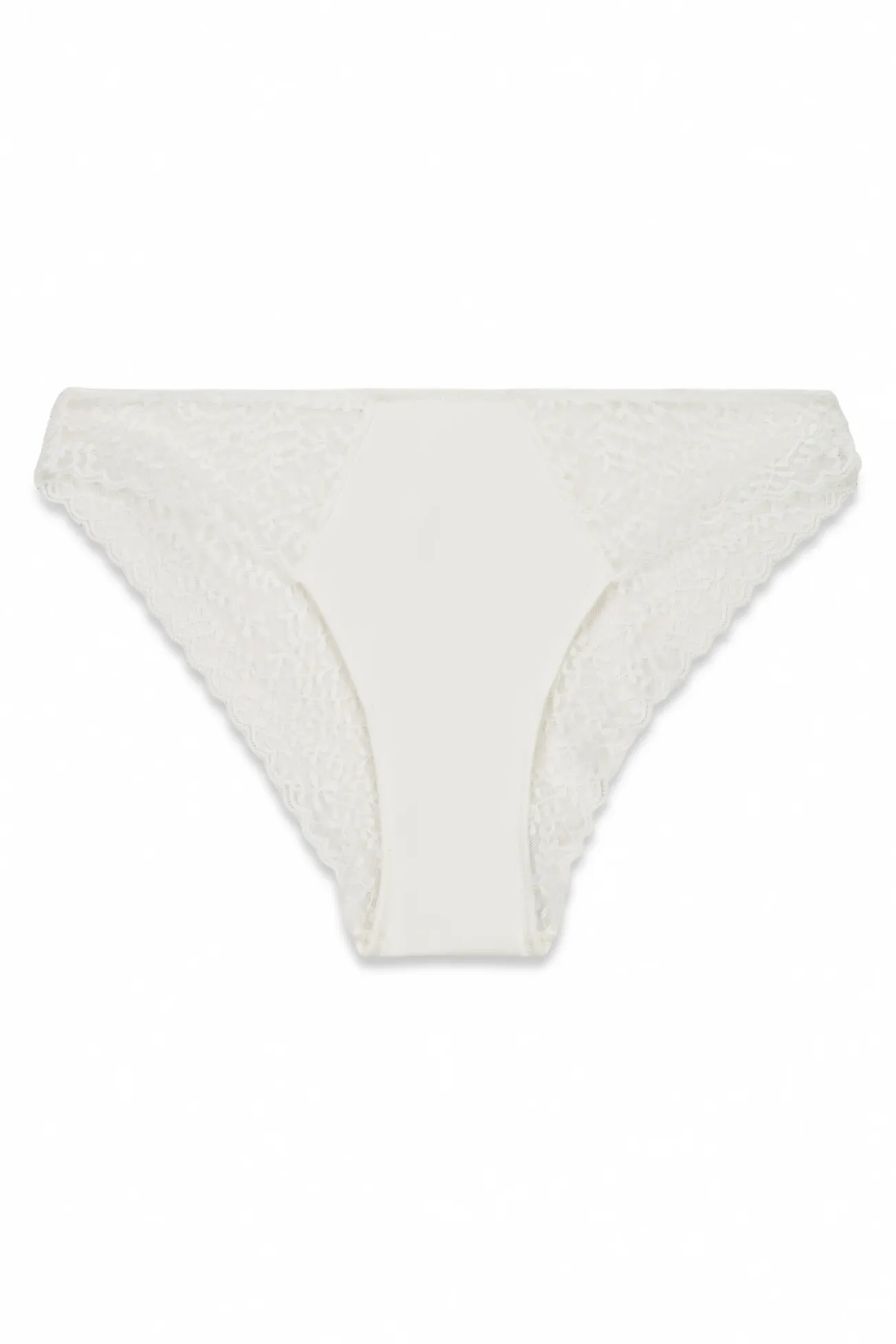 Braga clásica microfibra y encaje blanco