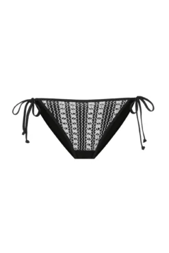 Braga de bikini clásica crochet negro