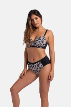 Braga de bikini media clásica estampada