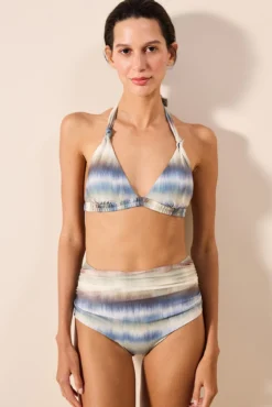 Braguita de bikini estampada de talle alto