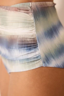 Braguita de bikini estampada de talle alto