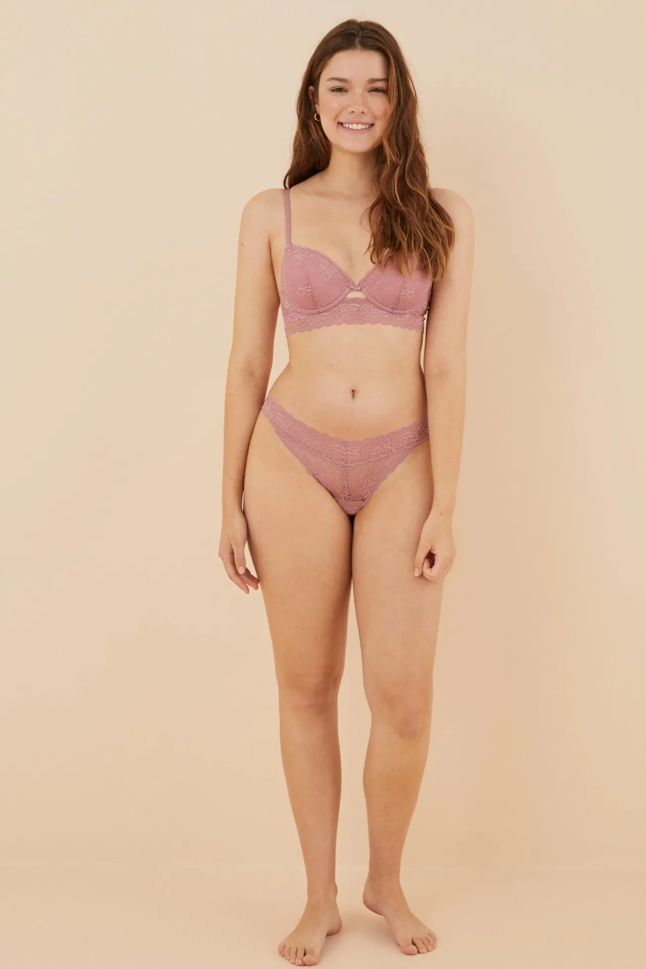 Braguita encaje rosa