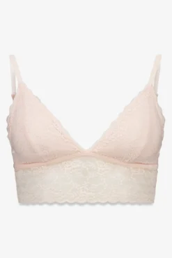 Bralette triangular LOVELY encaje rosa