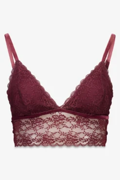 Bralette triangular LOVELY encaje burdeos