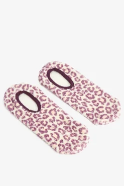 Calcetines antideslizantes con estampado de leopardo