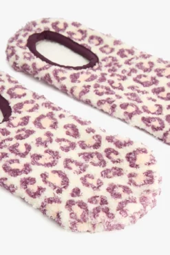 Calcetines antideslizantes con estampado de leopardo