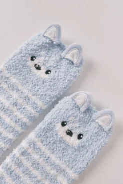 Calcetines largos pelo print oso 3D