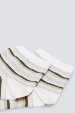 Calcetín corto rayas lurex