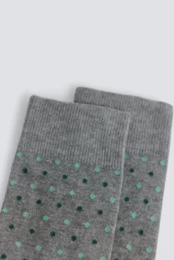 Calcetín largo microbordados