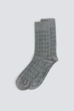 Calcetín largo microbordados