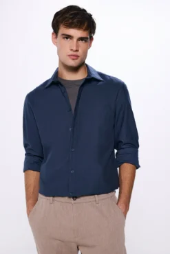 Camisa algodón cepillado