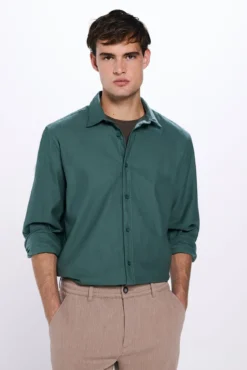 Camisa algodón cepillado