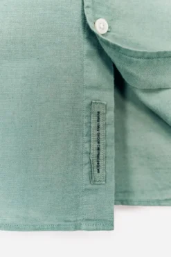 Camisa algodón lino manga larga