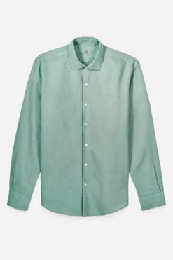 Camisa algodón lino manga larga