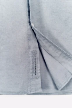 Camisa algodón lino manga larga