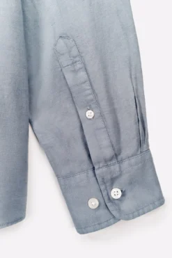 Camisa algodón lino manga larga