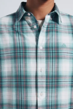 Camisa algodón slub cuadros
